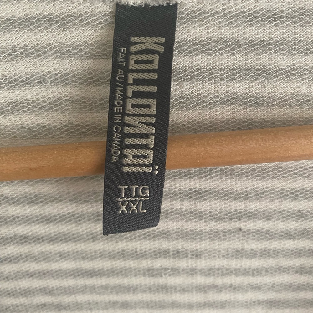 Striped Gray Women's Cardigan - Picture 3 of 3